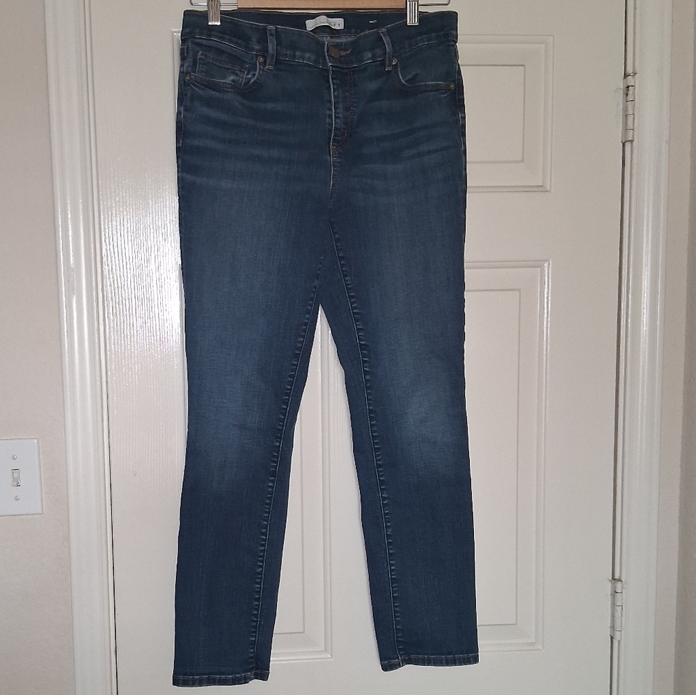 Ann Taylor LOFT Skinny Crop Blue Jeans